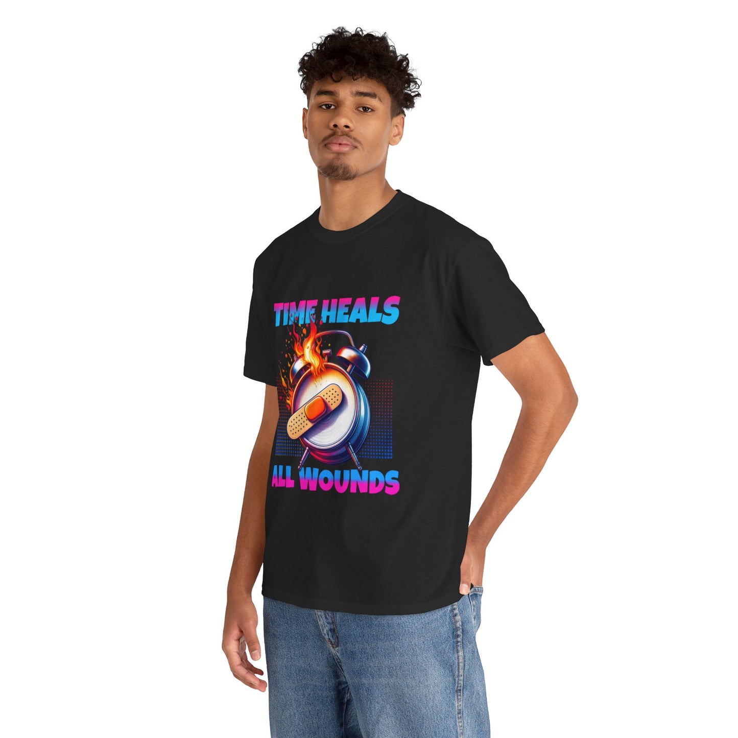 Unisex Time Heals Shirt: Pink