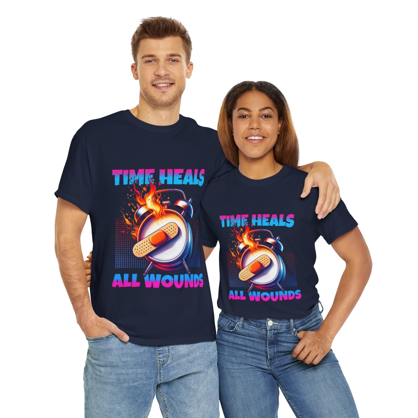 Unisex Time Heals Shirt: Pink