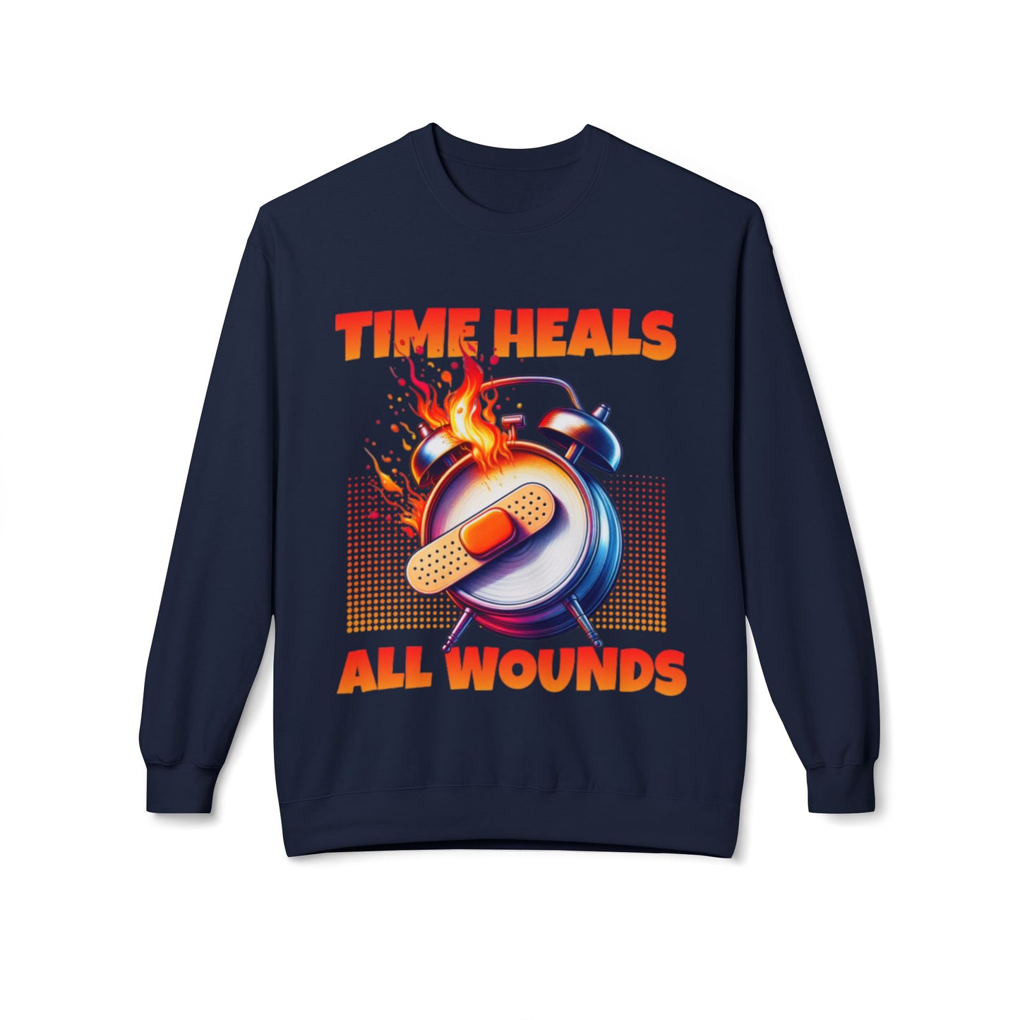 Unisex Time Heals Softstyle Sweatshirt: Orange